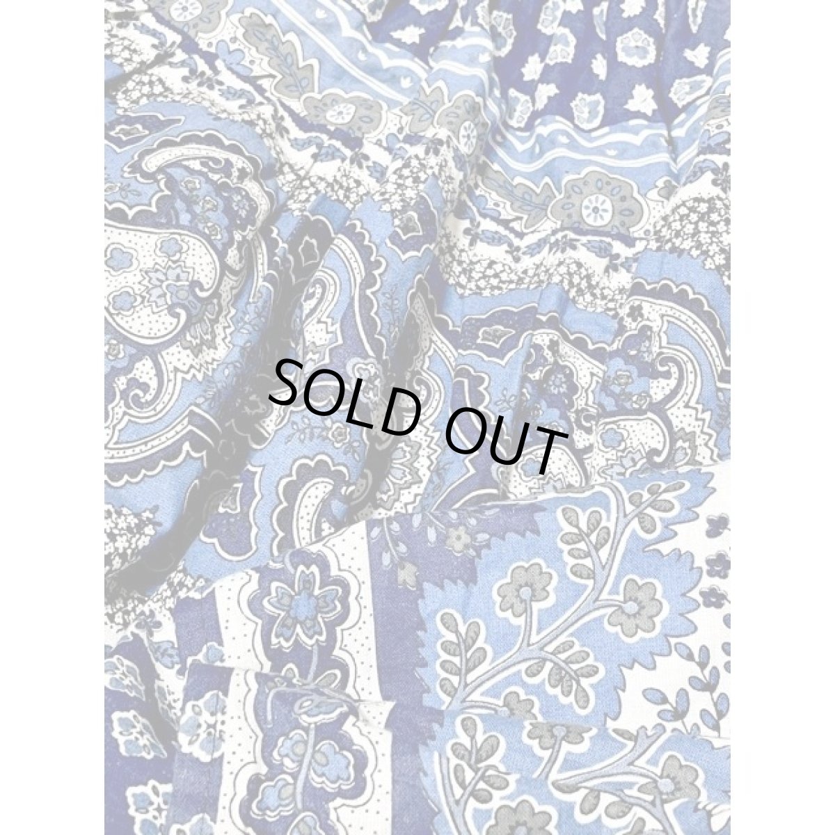 画像7: プロヴァンススカート フランス製 ティアード ヴィンテージ ネイビー ブルー ホワイト ウエストゴム フォークロア レトロ ヨーロッパ古着 (7)