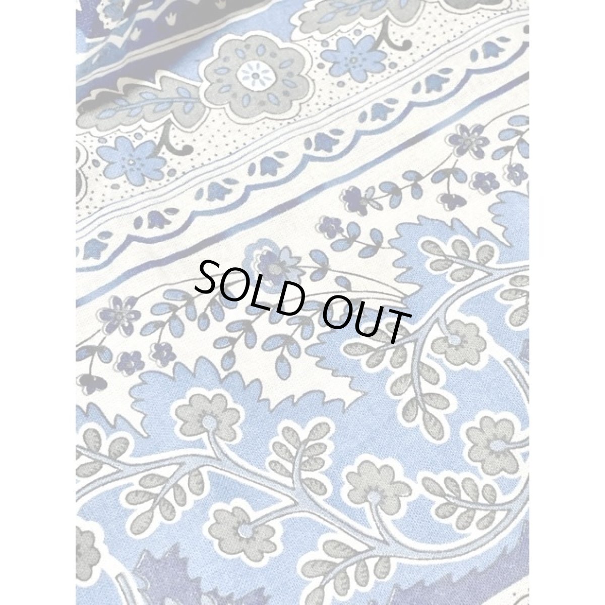 画像8: プロヴァンススカート フランス製 ティアード ヴィンテージ ネイビー ブルー ホワイト ウエストゴム フォークロア レトロ ヨーロッパ古着 (8)