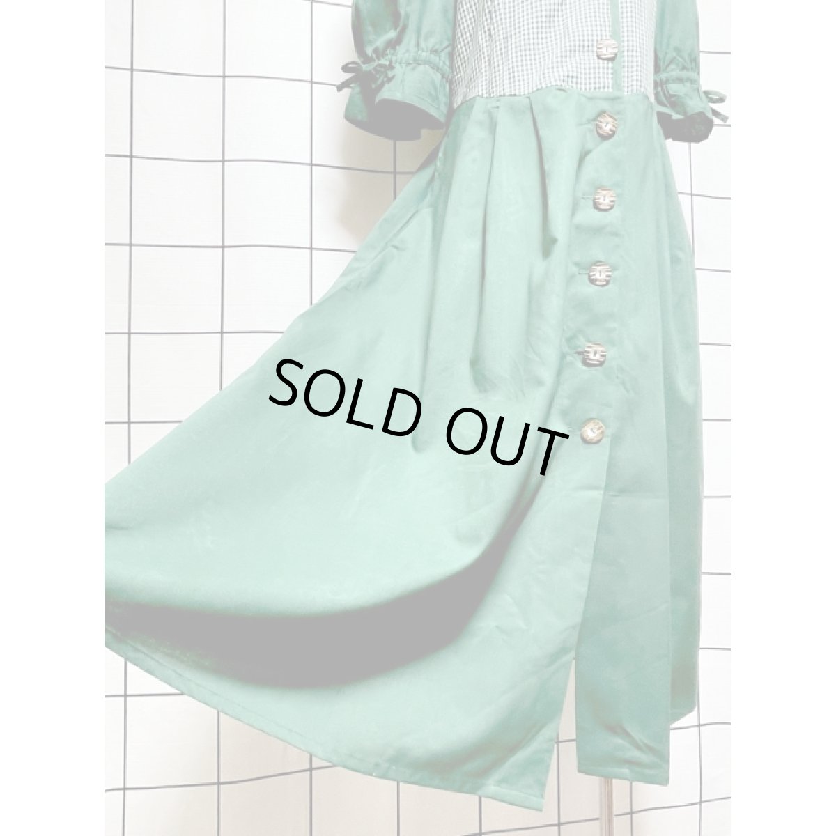 画像12: チロルワンピース チェック 前開き リボン ドイツ民族衣装 オクトーバーフェスト (12)