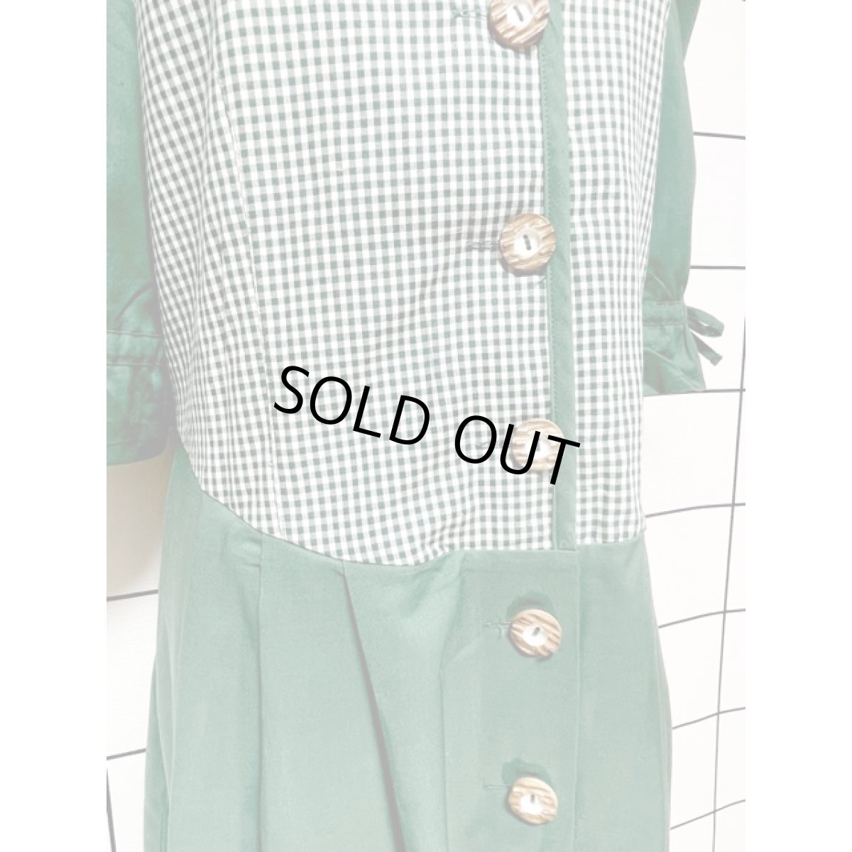 画像10: チロルワンピース チェック 前開き リボン ドイツ民族衣装 オクトーバーフェスト (10)