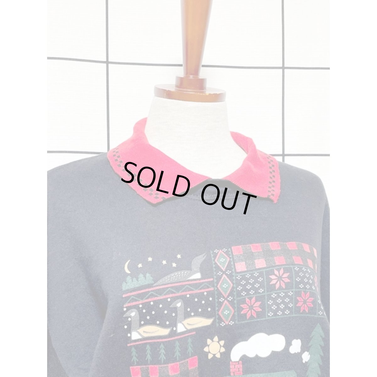 画像6: アメリカ古着 ヴィンテージスウェット トナカイ クマ 鳥 House プルオーバー (6)