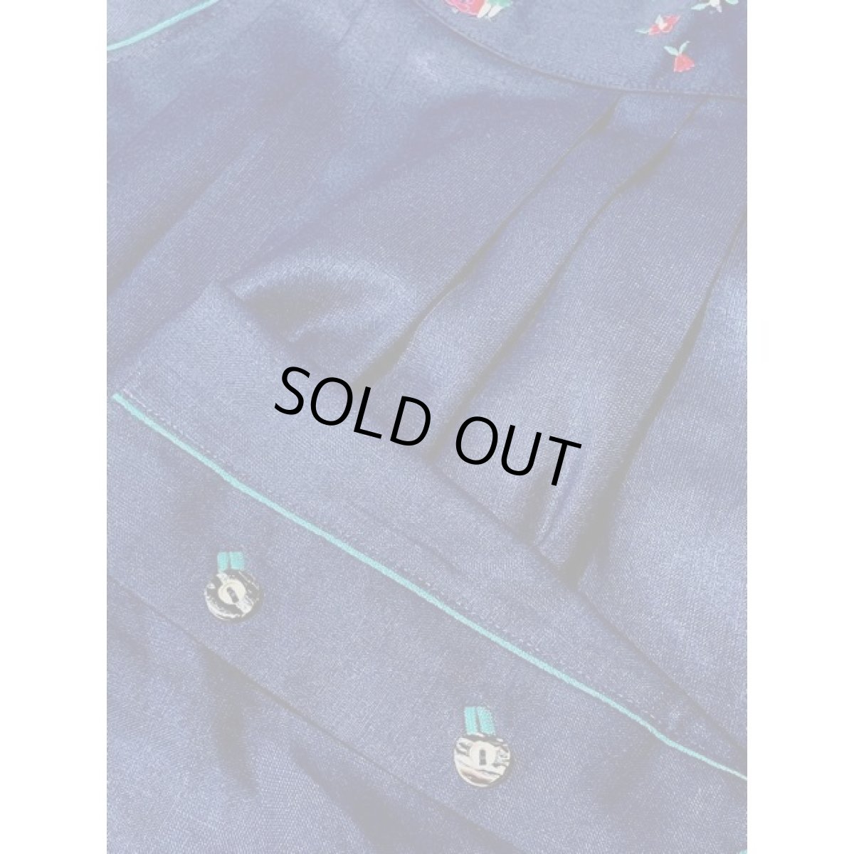 画像9: 民族衣装男女刺繍 花刺繍 ネイビー ウッド調ボタン ガーリー ディアンドル チロルスカート ドイツ民族衣装 舞台 演劇 演奏会 フォークダンス オクトーバーフェスト (9)