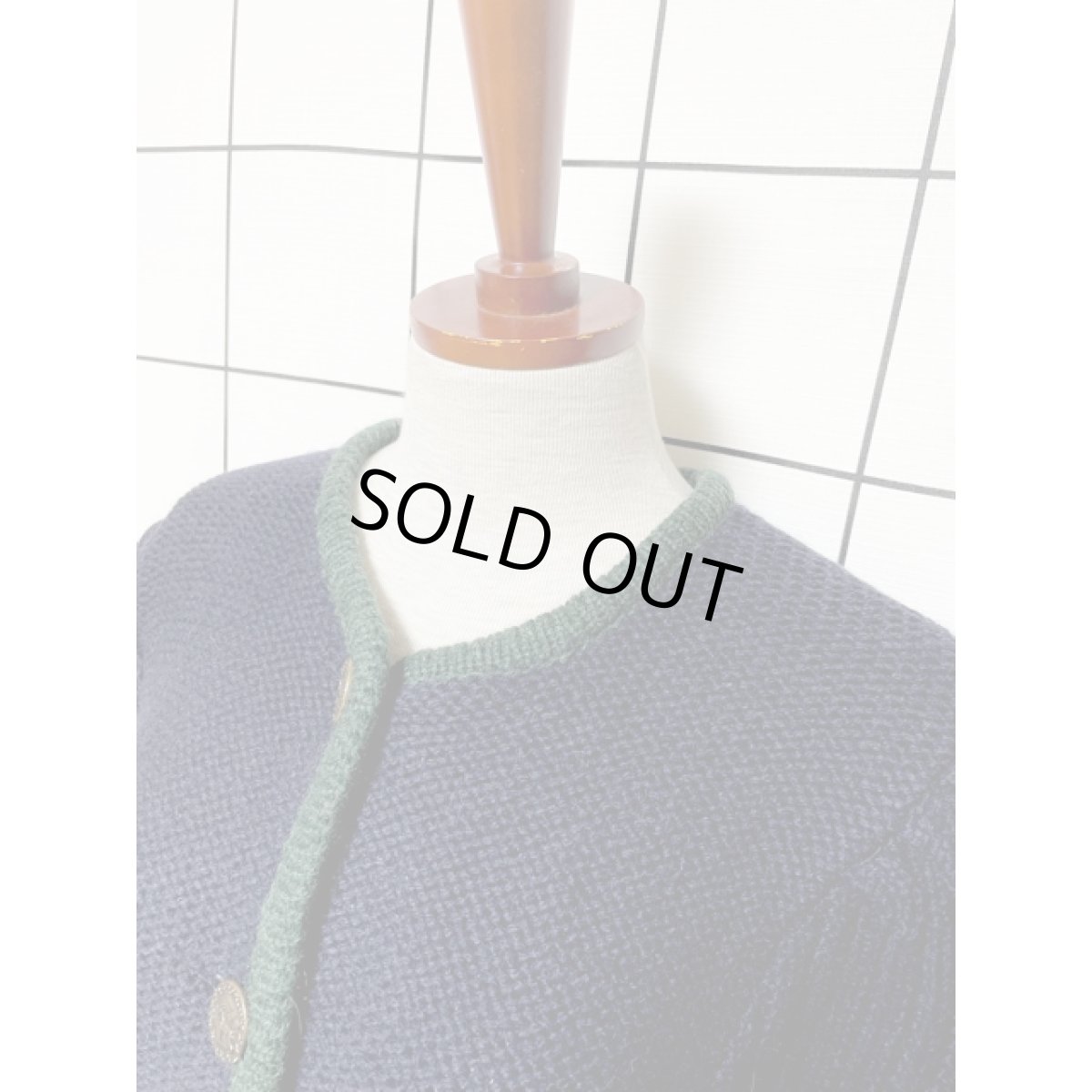 画像4: チロルニットカーディガン 民族模様編み 鹿型ボタン Austria ディアンドル (4)