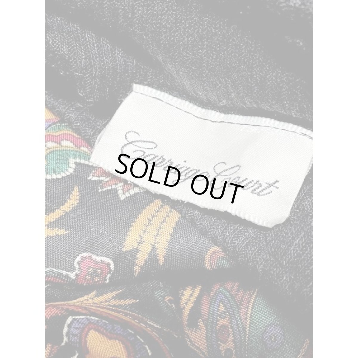 画像16: アメリカ古着 ヴィンテージワンピース ニット ハイネック ペイズリー ウエストゴム (16)