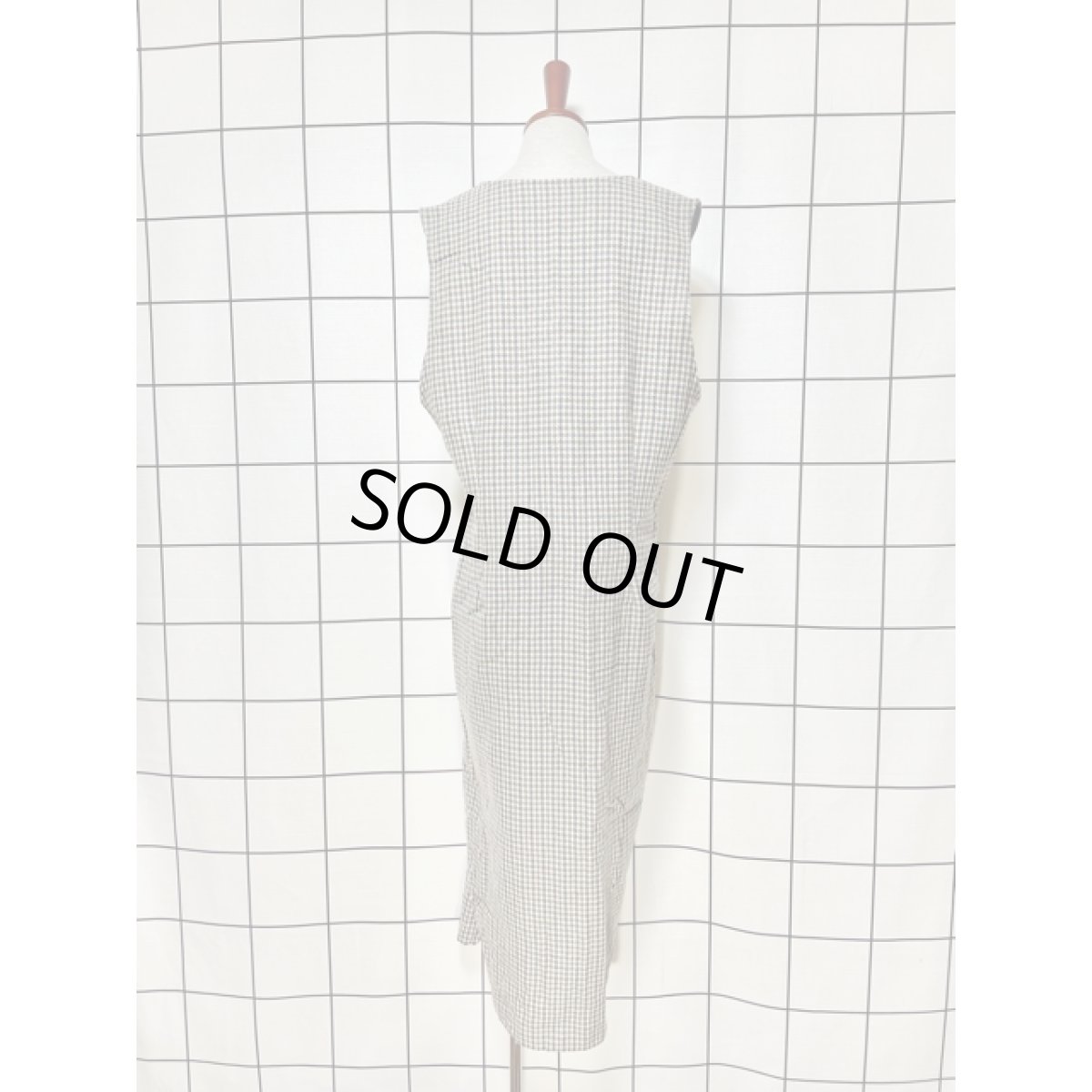 画像4: アメリカ古着 ジャンスカ ヴィンテージ 千鳥格子柄 前開き レトロ (4)