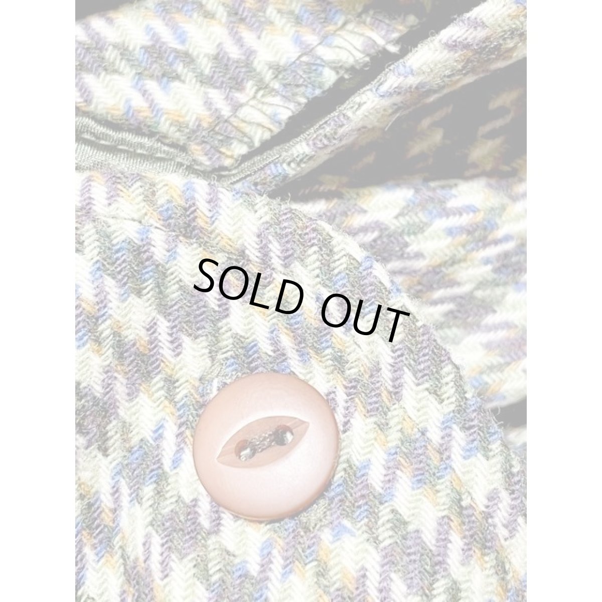 画像15: アメリカ古着 ジャンスカ ヴィンテージ 千鳥格子柄 前開き レトロ (15)