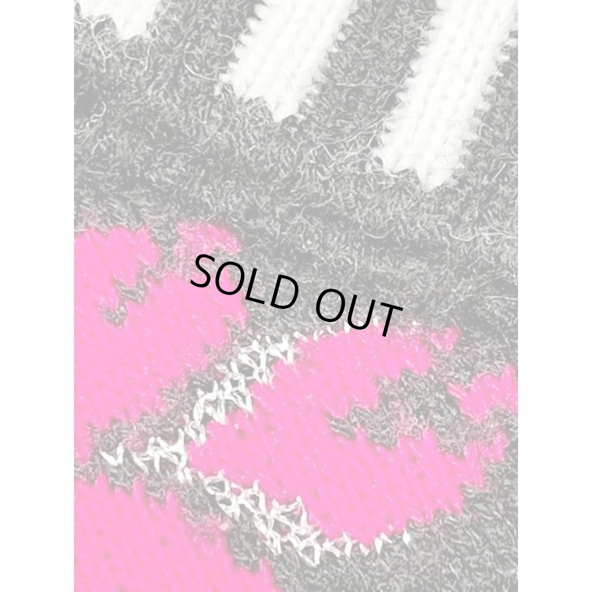 画像13: ヨーロッパ古着 ニットベスト UK ラメ ボーダー 花模様 レトロ (13)