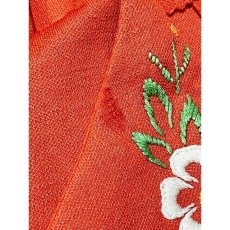 画像13: 刺繍 オレンジ ジッパーデザイン レトロ 長袖 ヨーロッパ古着 ヴィンテージアウター  (13)
