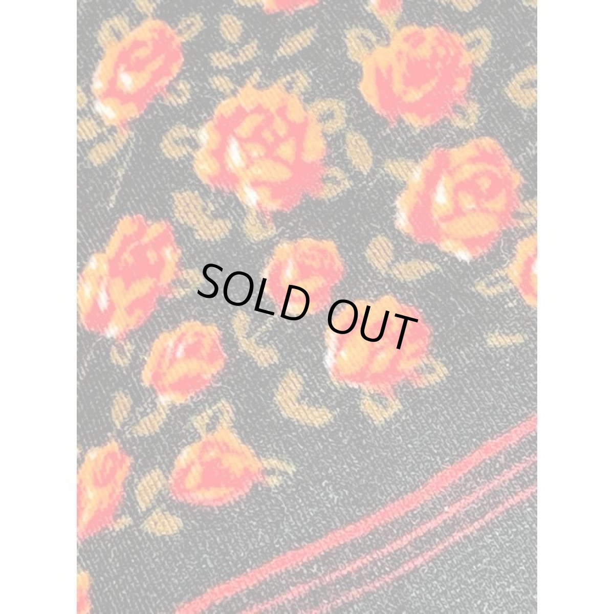 画像12: 昭和レトロ シャツワンピース 70's 国産古着 花柄 前開き 羽織りにも ブラック (12)