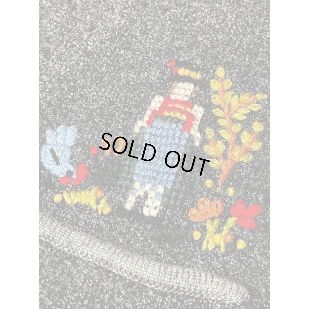 画像11: チロルニットコート ハウス編み 人物編み 花編み ディアンドル (11)