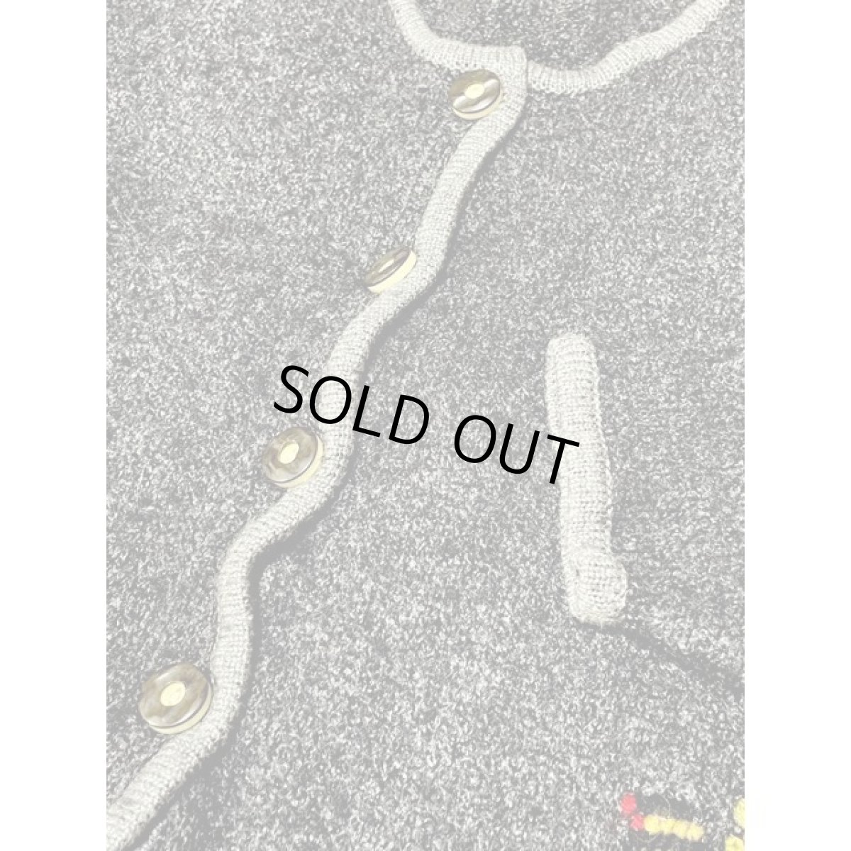 画像9: チロルニットコート ハウス編み 人物編み 花編み ディアンドル (9)