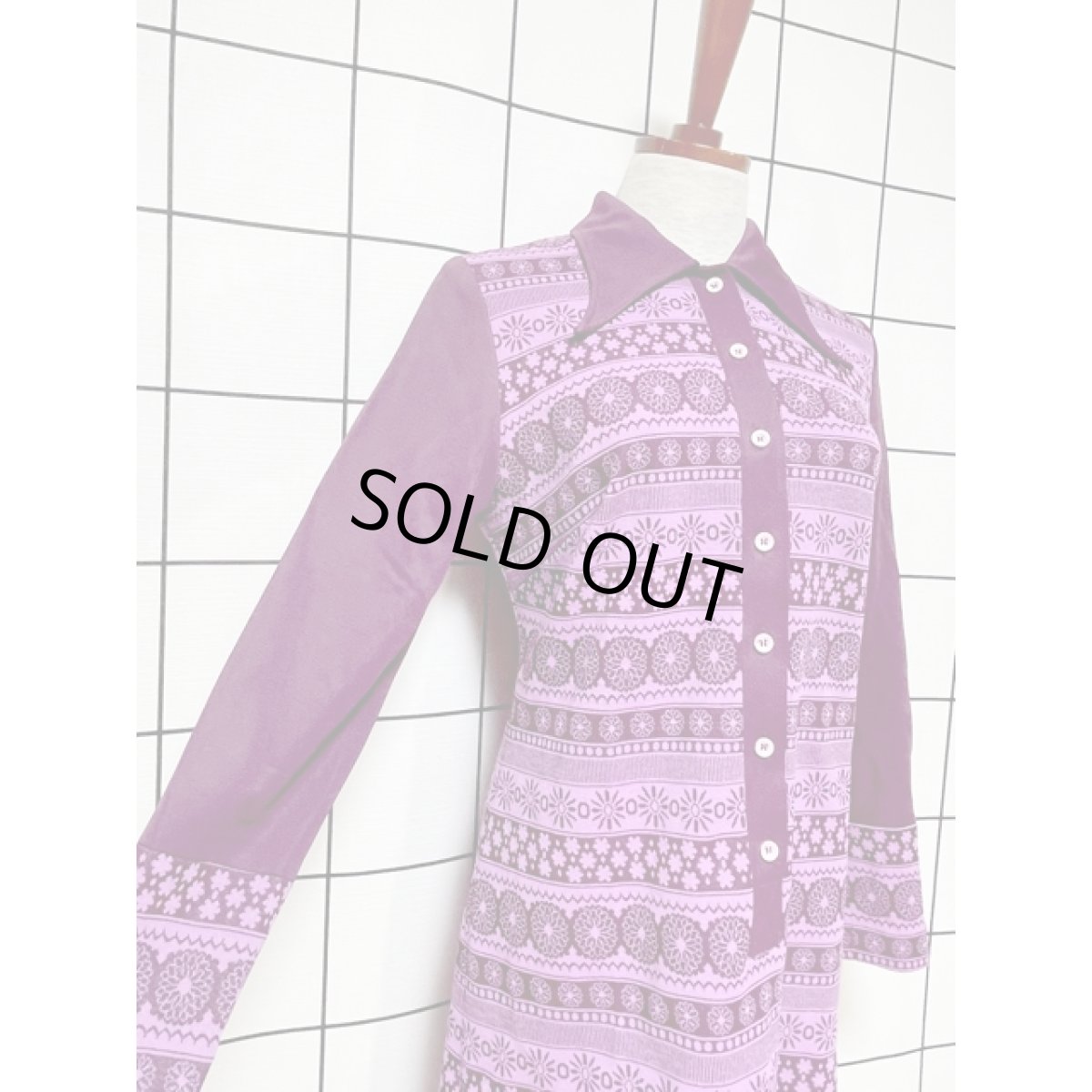 画像6: ヨーロッパ古着 ヴィンテージ ワンピース フォークロア調 切り替えし 長袖 レトロ (6)