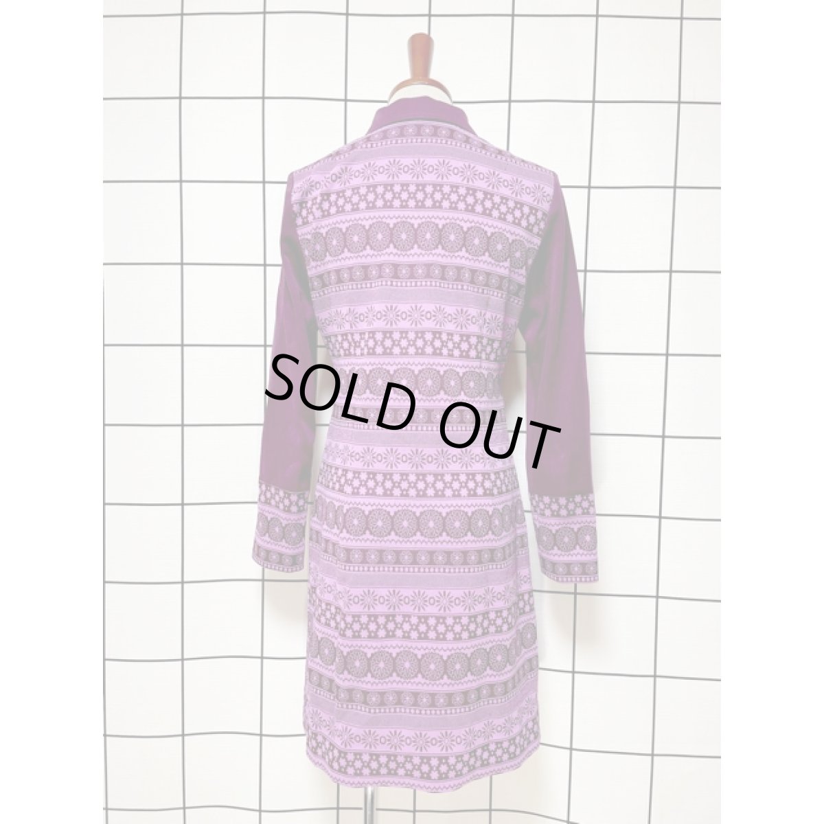 画像2: ヨーロッパ古着 ヴィンテージ ワンピース フォークロア調 切り替えし 長袖 レトロ (2)