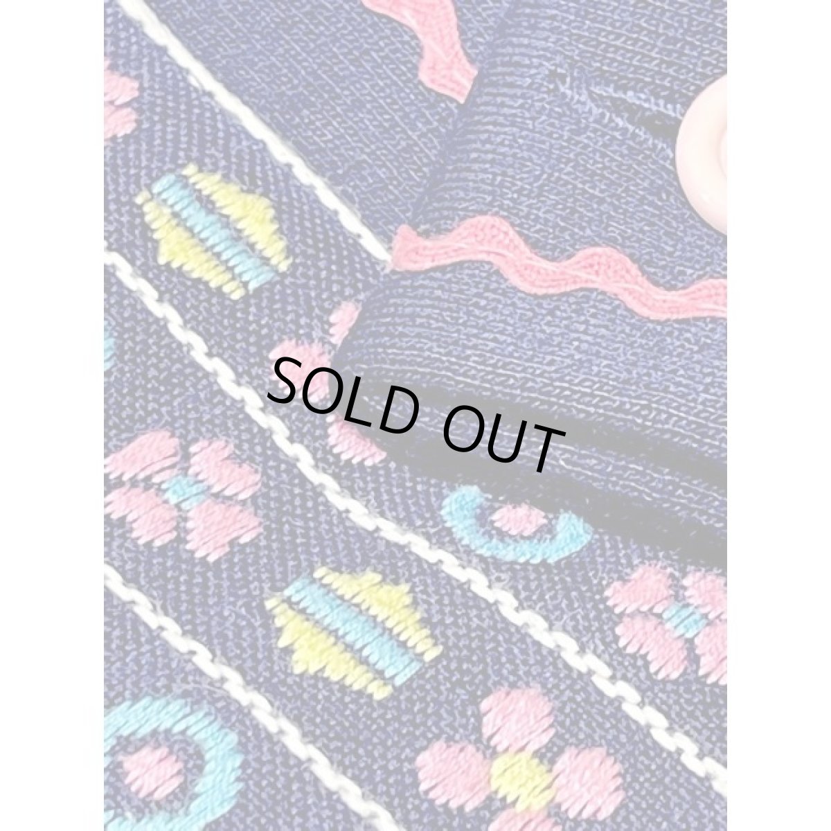 画像13: ヨーロッパ古着 ワンピース ヴィンテージ 刺繍 70's ナミナミテープ ベルト付 (13)