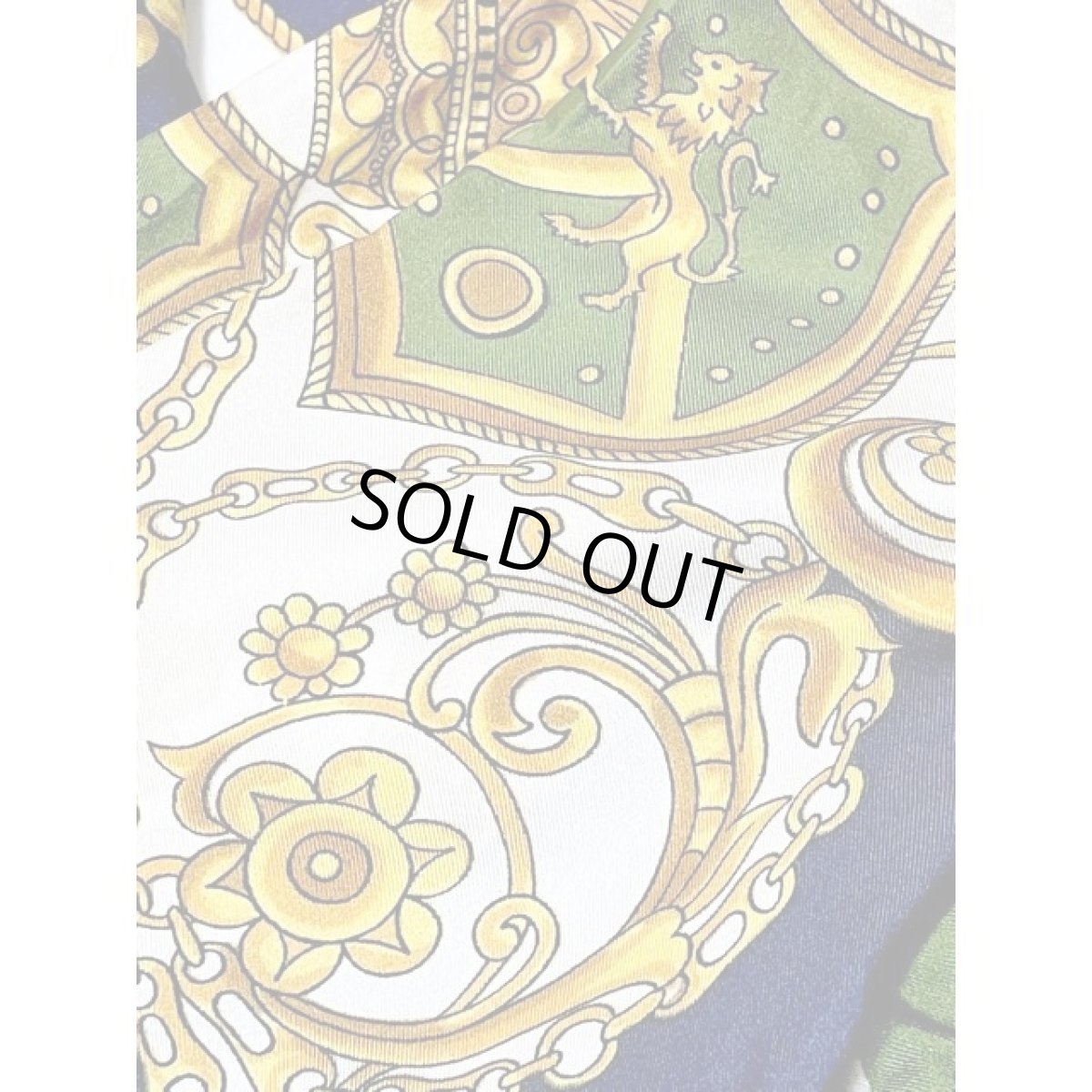 画像12: ヨーロッパ古着 ドレス ヴィンテージ 80年代 スカーフ柄 タッセル柄 華やか 衣装 (12)