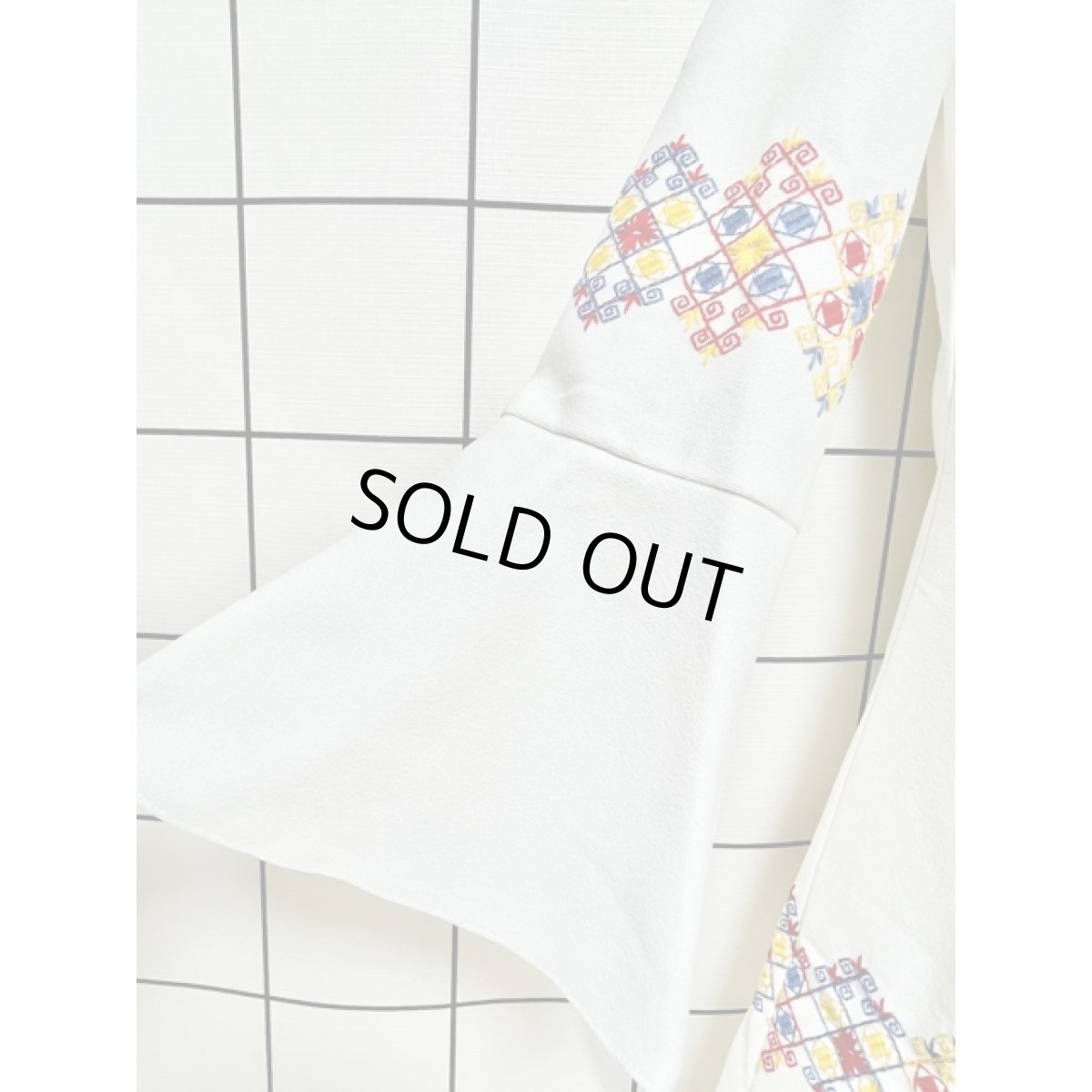 画像7: ヨーロッパ古着 ドレス ヴィンテージ ぷっくり刺繍 主役級 フレア袖 レトロ (7)