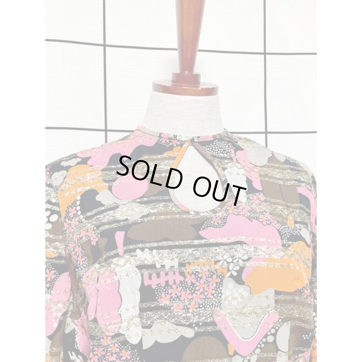 画像7: ヨーロッパ古着 ヴィンテージ ロングドレス ベロア 花柄 ラメ パーティー衣装 (7)