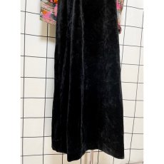 画像10: ヨーロッパ古着 ヴィンテージ ロングドレス ベロア 花柄 ラメ パーティー衣装 (10)