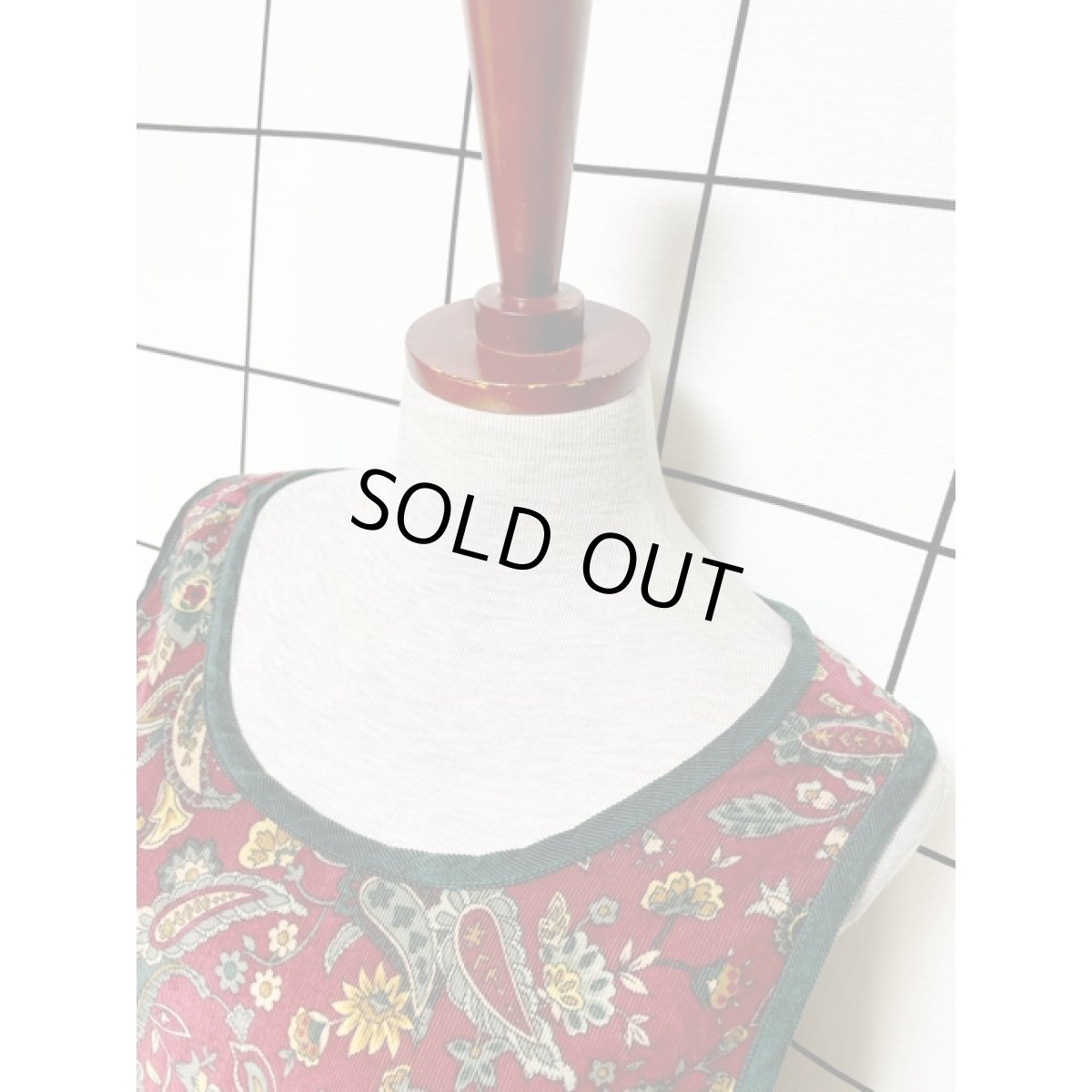 画像7: アメリカ古着 ワンピース ヴィンテージ ペイズリー コーデュロイ レトロ  (7)