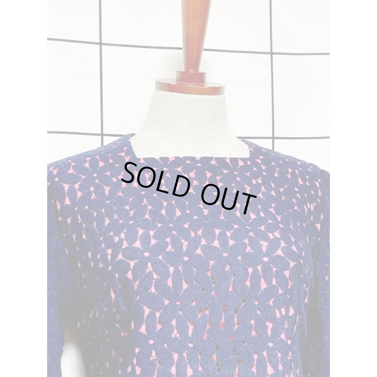 画像5: ヨーロッパ古着 ヴィンテージ ドレス 70年代 レース 透かし編み 長袖 クラシカル (5)