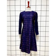 画像1: ヨーロッパ古着 ヴィンテージ ドレス 70年代 レース 透かし編み 長袖 クラシカル (1)