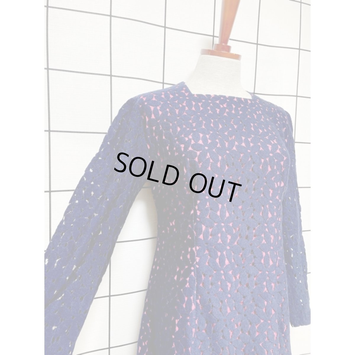 画像6: ヨーロッパ古着 ヴィンテージ ドレス 70年代 レース 透かし編み 長袖 クラシカル (6)