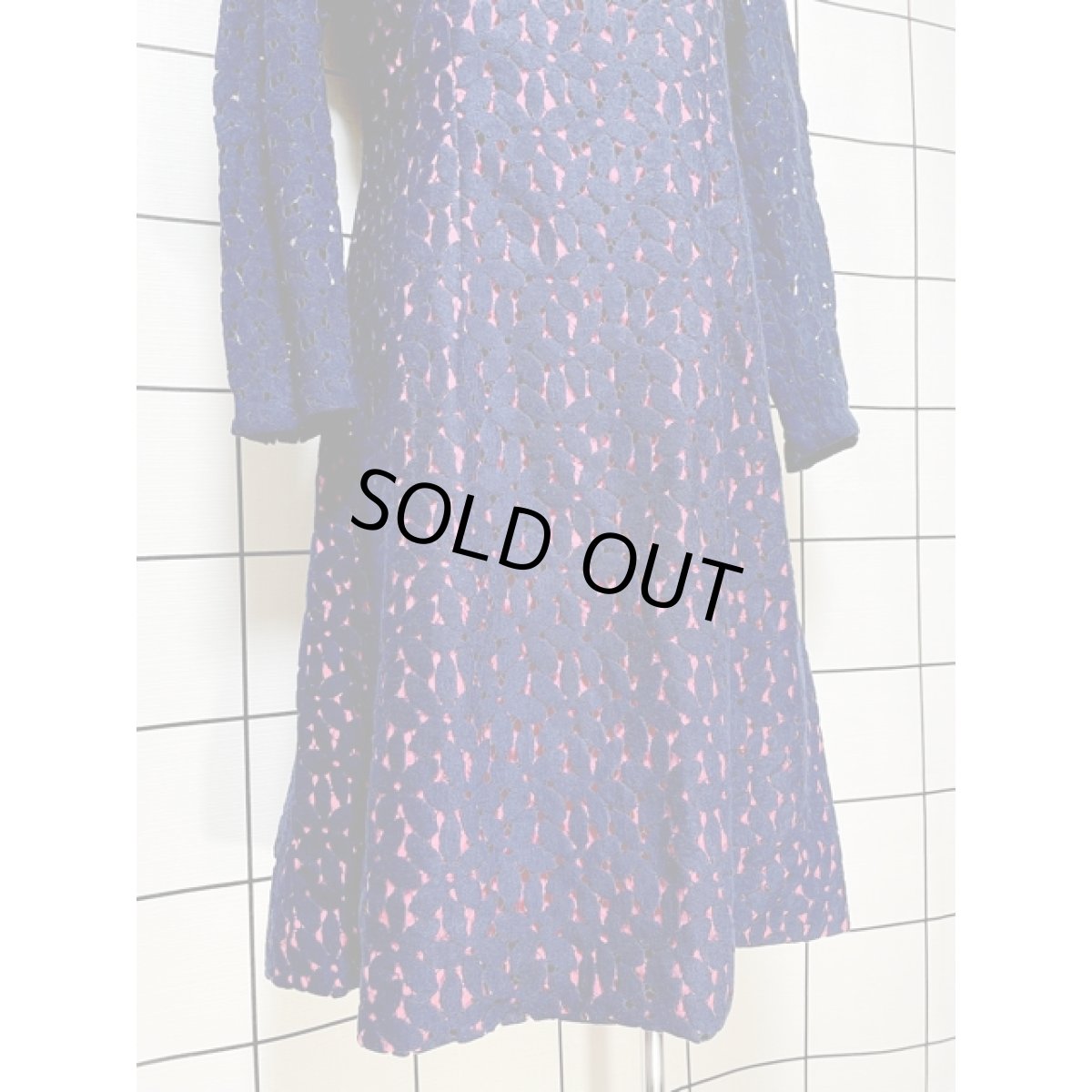 画像8: ヨーロッパ古着 ヴィンテージ ドレス 70年代 レース 透かし編み 長袖 クラシカル (8)