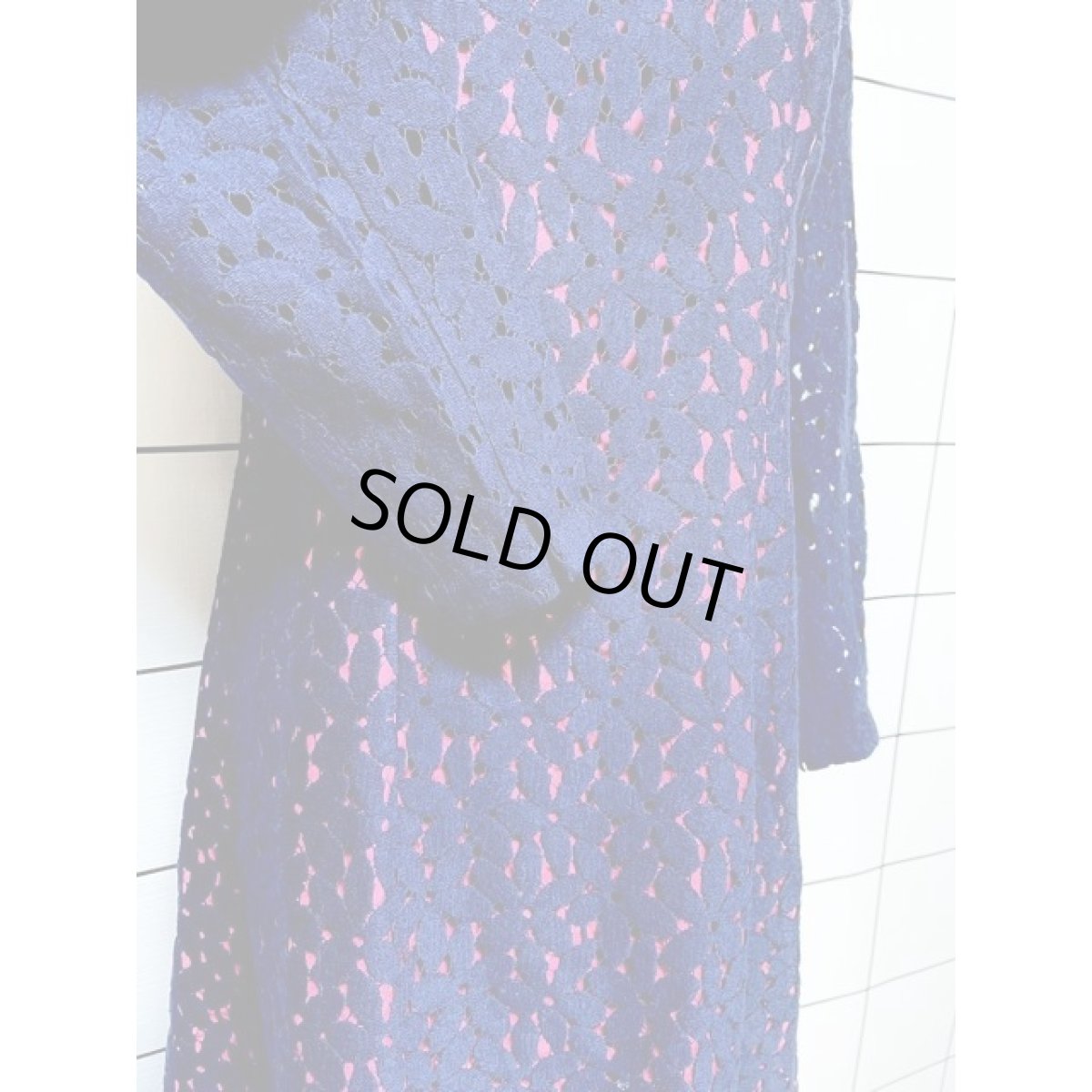 画像7: ヨーロッパ古着 ヴィンテージ ドレス 70年代 レース 透かし編み 長袖 クラシカル (7)