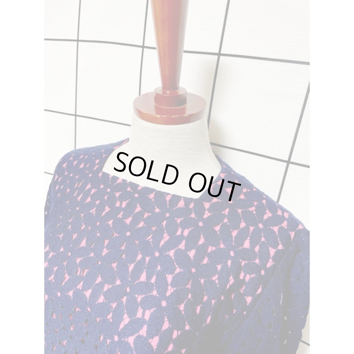 画像4: ヨーロッパ古着 ヴィンテージ ドレス 70年代 レース 透かし編み 長袖 クラシカル (4)