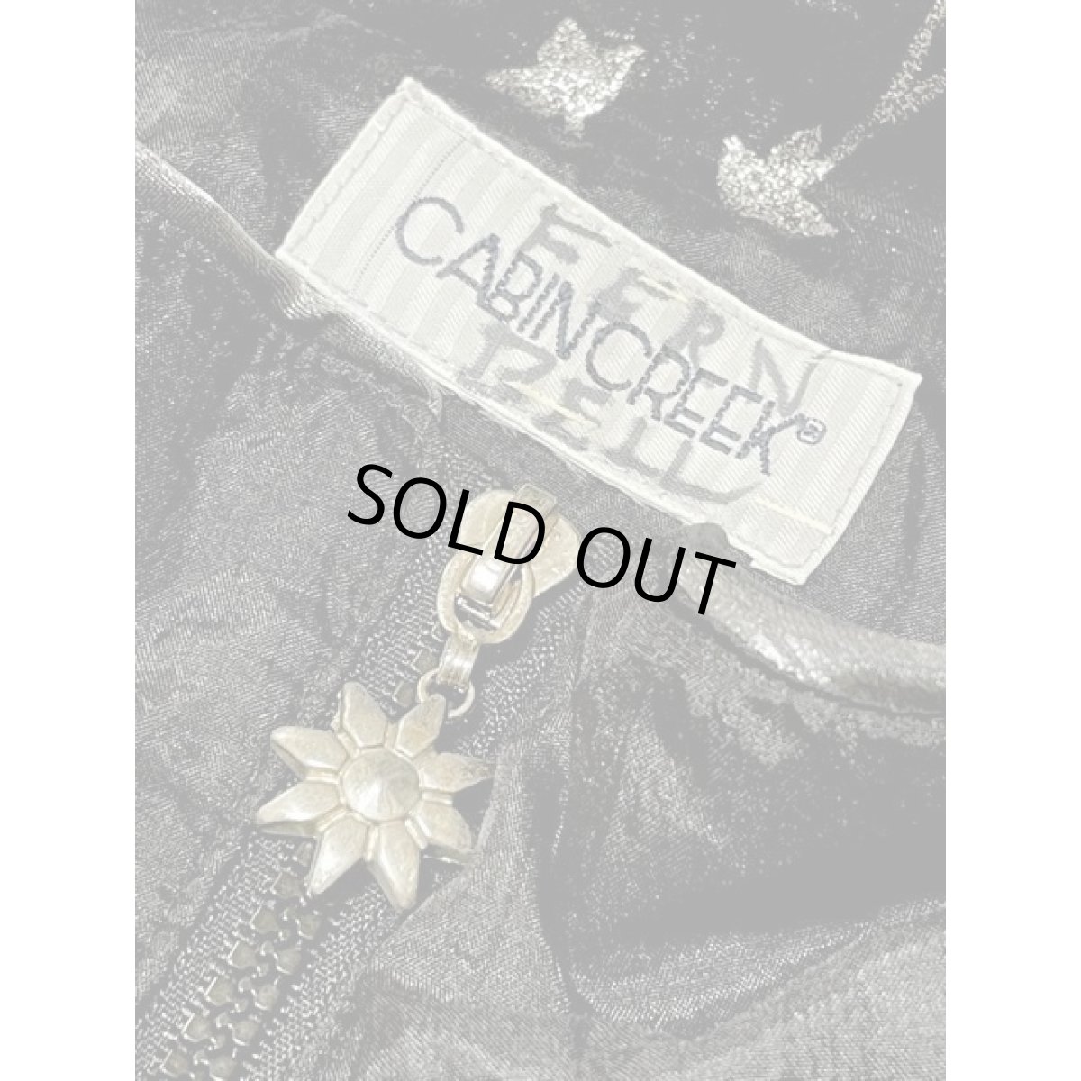 画像10: アメリカ古着 ブルゾンナイロンジャケット ブラック シルバーラメ ジップアップ (10)