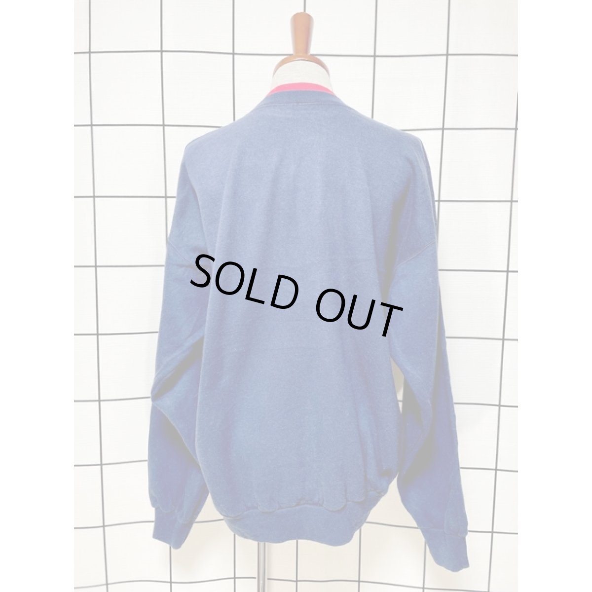 画像2: アメリカ古着 スウェット ヴィンテージ ドッグ刺繍 ネイビー プルオーバー (2)