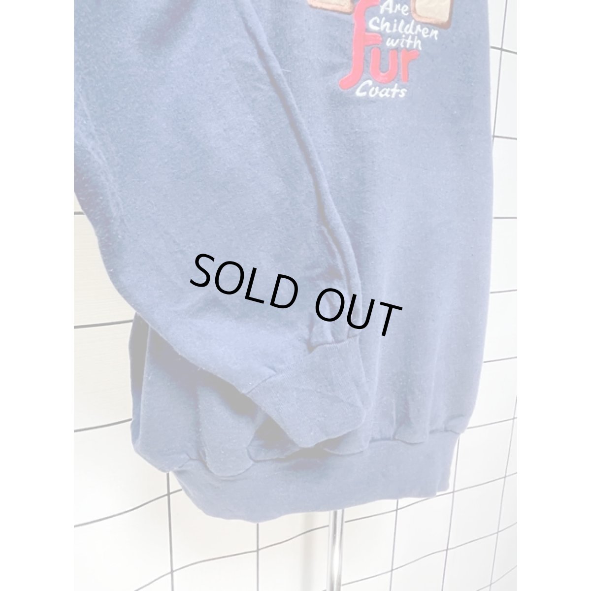 画像7: アメリカ古着 スウェット ヴィンテージ ドッグ刺繍 ネイビー プルオーバー (7)