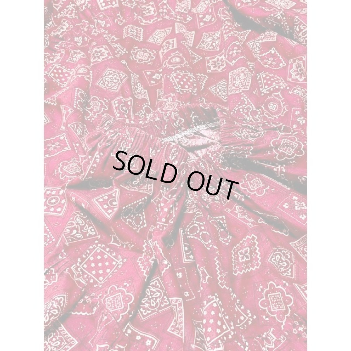 画像10: アメリカ古着 サーキュラー ロングスカート ヴィンテージ バンダナ柄 ウエストゴム (10)