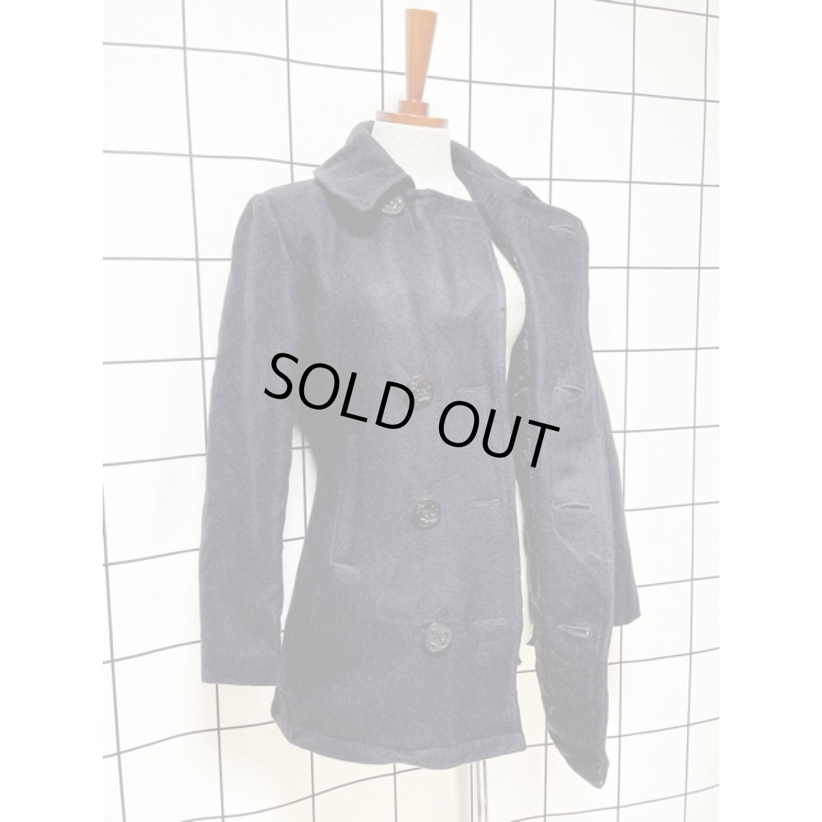 画像8: アメリカ古着 Pコート ウール 刺繍 シルエットが綺麗 レトロ (8)