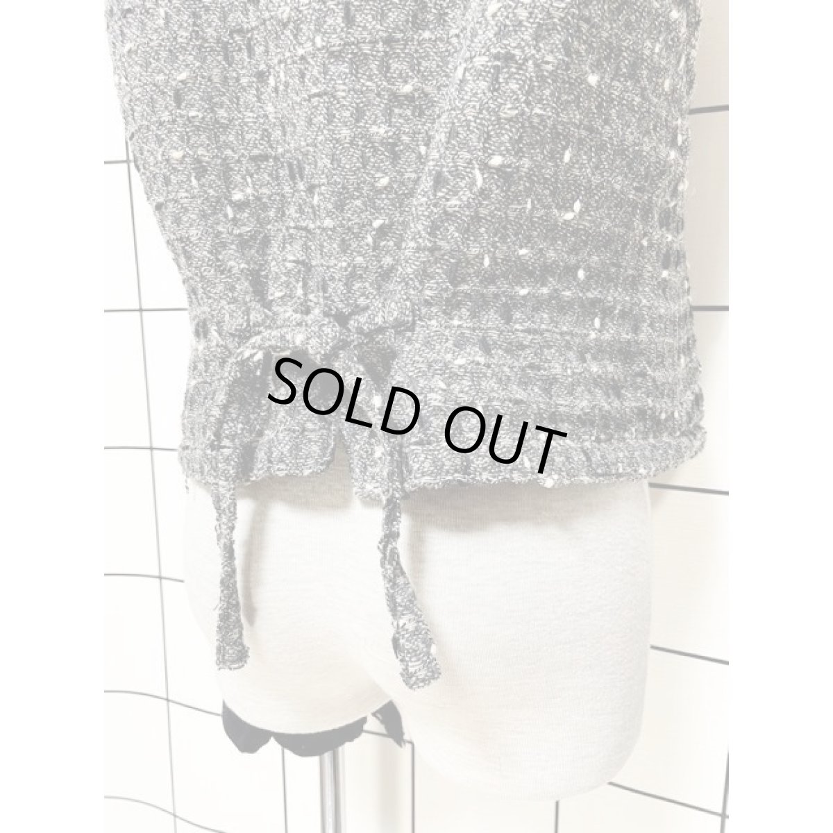 画像4: レトロベスト 古着 ウール グレー レディース (4)