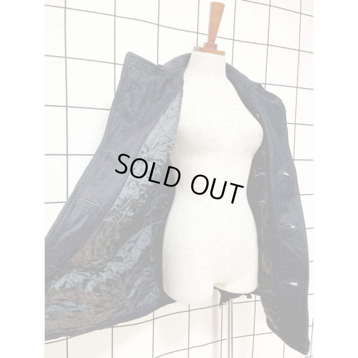 画像9: アメリカ古着 Pコート ウール 刺繍 シルエットが綺麗 レトロ (9)