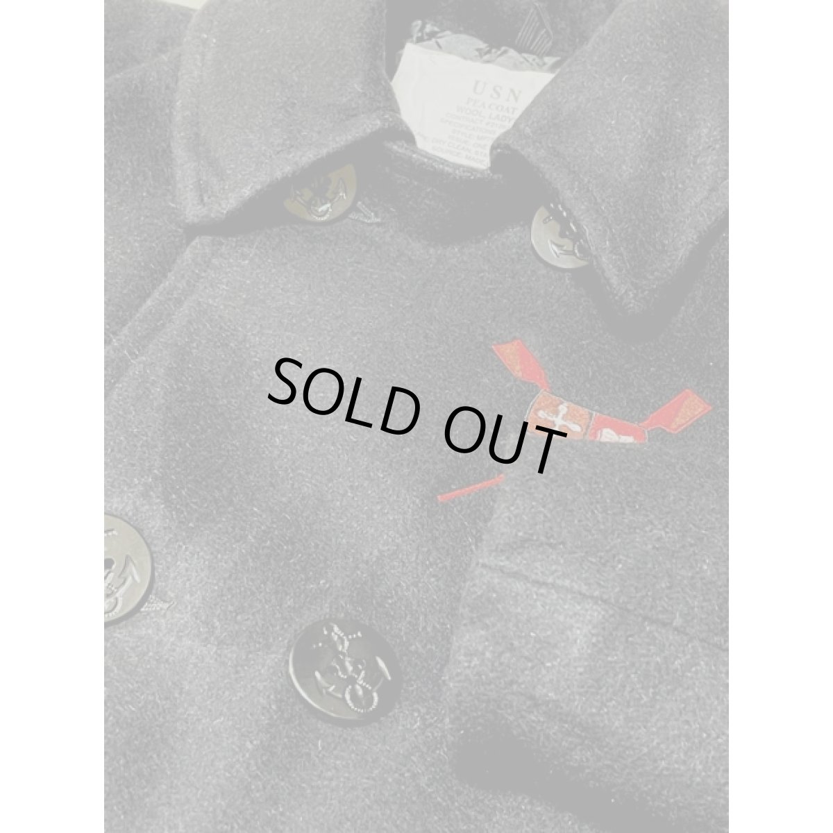 画像10: アメリカ古着 Pコート ウール 刺繍 シルエットが綺麗 レトロ (10)