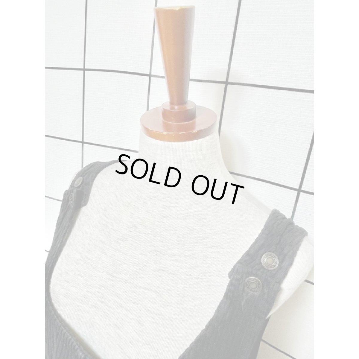 画像6: アメリカ古着 ジャンパースカート ヴィンテージ コーデュロイ レトロ ブラック (6)