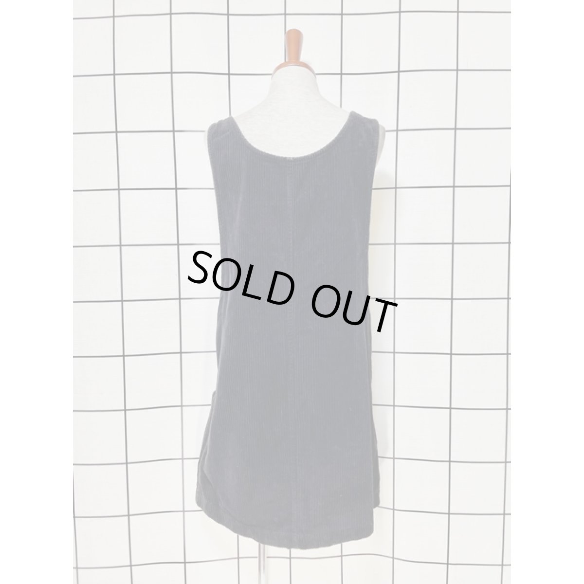 画像3: アメリカ古着 ジャンパースカート ヴィンテージ コーデュロイ レトロ ブラック (3)