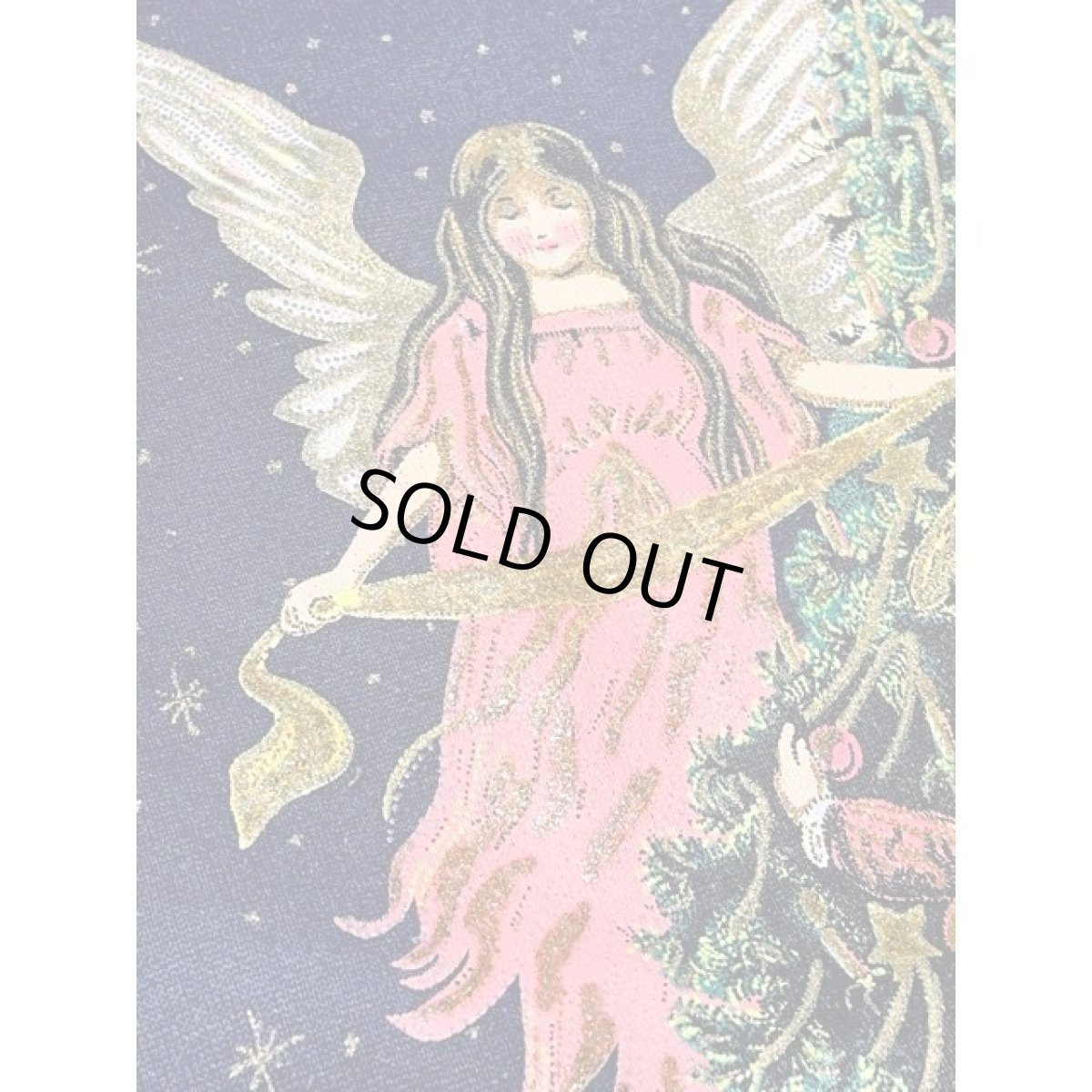 画像10: アメリカ古着 スウェット エンジェル クリスマスツリー ヴィンテージ ネイビー (10)