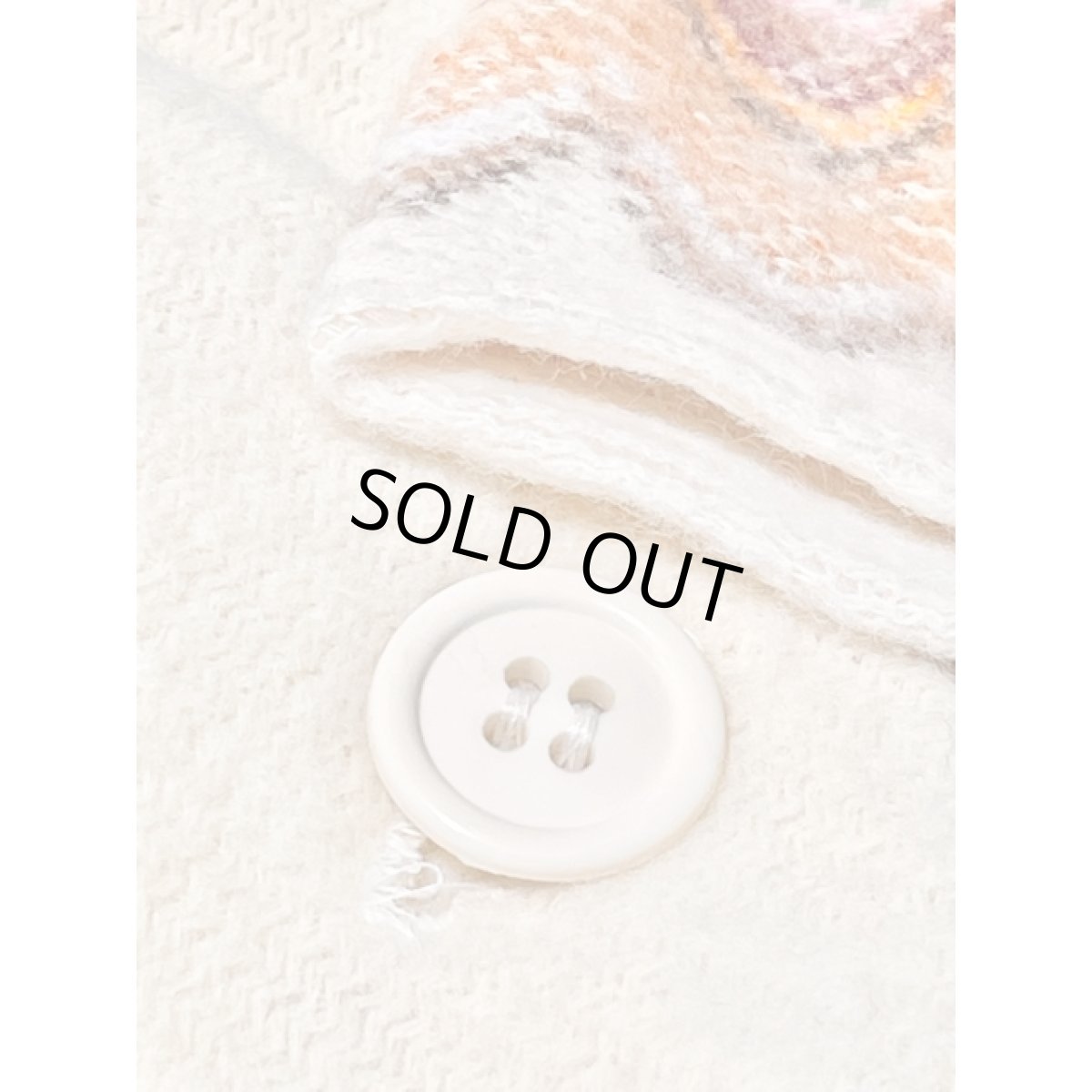 画像13: ヨーロッパ古着 ロングニットアウター 肌触りがいい ヴィンテージ アイボリー レトロ (13)