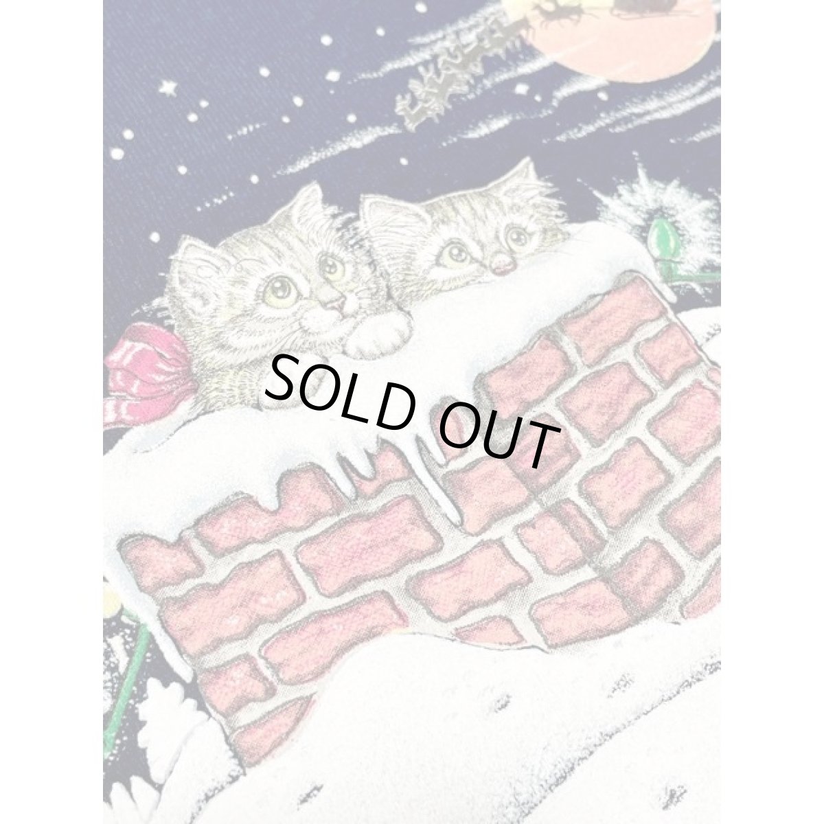 画像10: アメリカ古着 スウェット ヴィンテージ キャット ネコ トナカイ 雪化粧 (10)