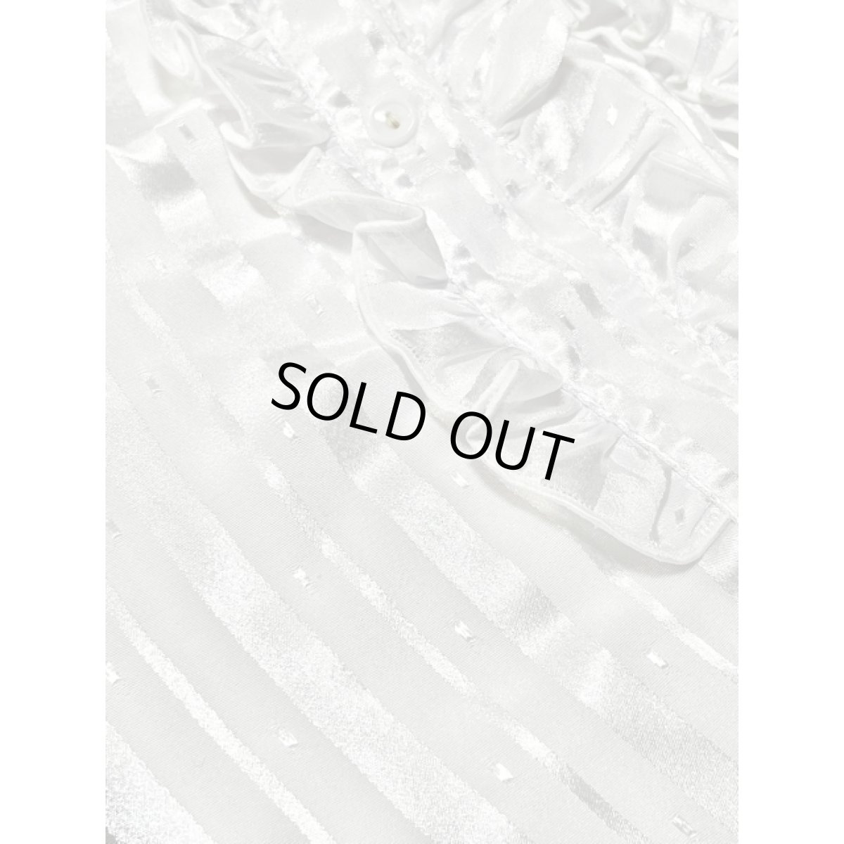 画像9: ヨーロッパ古着 ブラウス ヴィンテージ ストライプ フリル リボン レトロ (9)