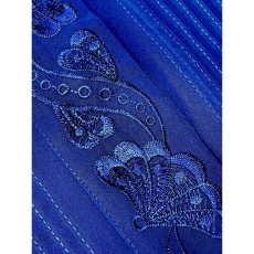 画像11: ヨーロッパ古着 ブラウス ヴィンテージ 刺繍 ブルー レトロ シャツ (11)