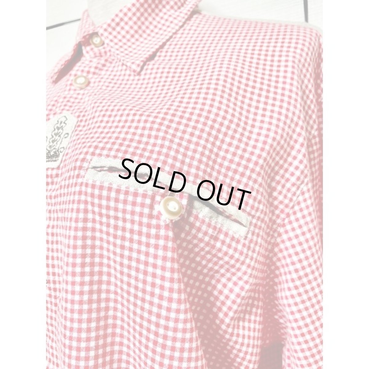 画像10: ギンガムチェック フロント刺繍 ディアンドル チロルブラウス ドイツ民族衣装 (10)