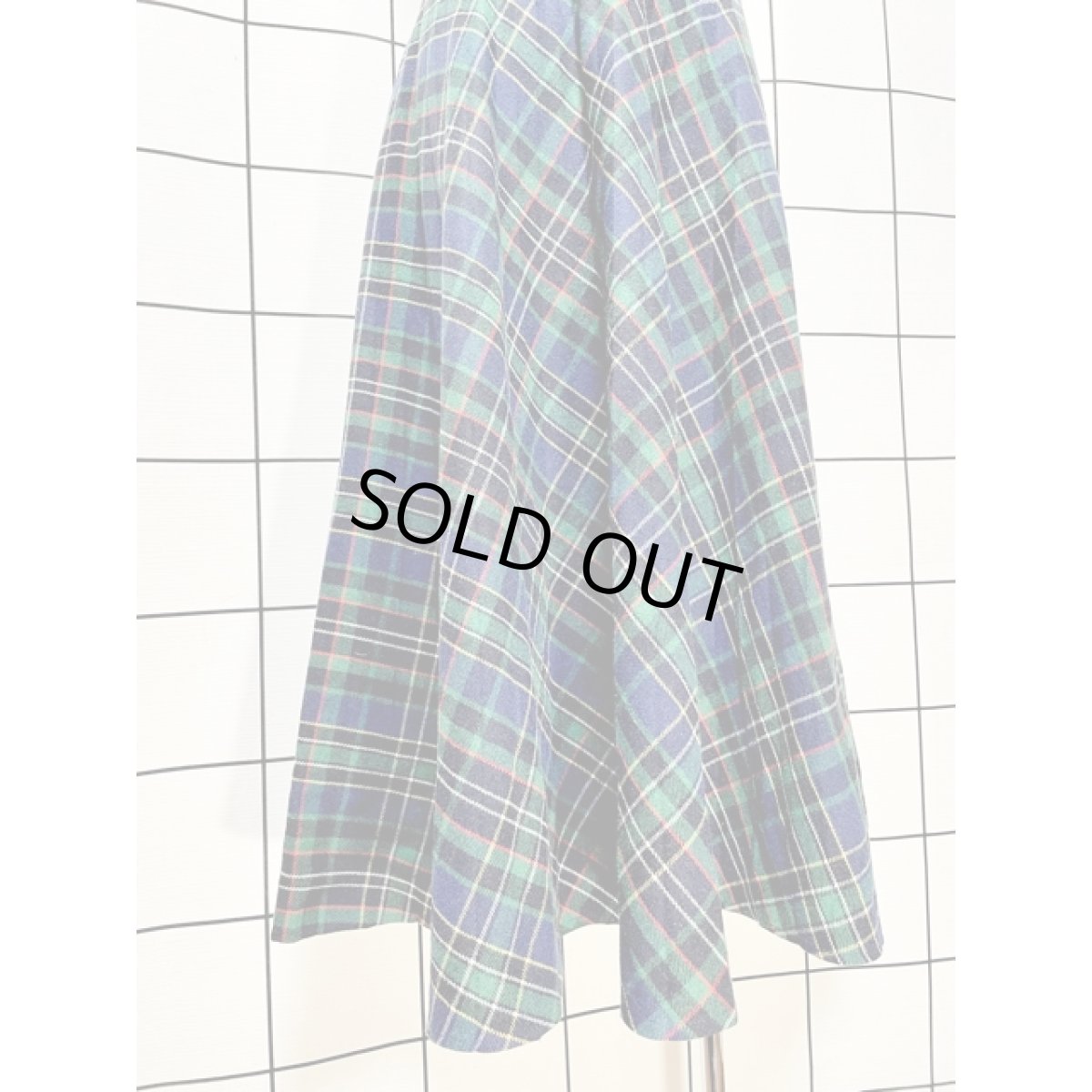 画像5: アメリカ古着 スカート ヴィンテージ 斜めチェック ウール混紡 TALON レトロ (5)