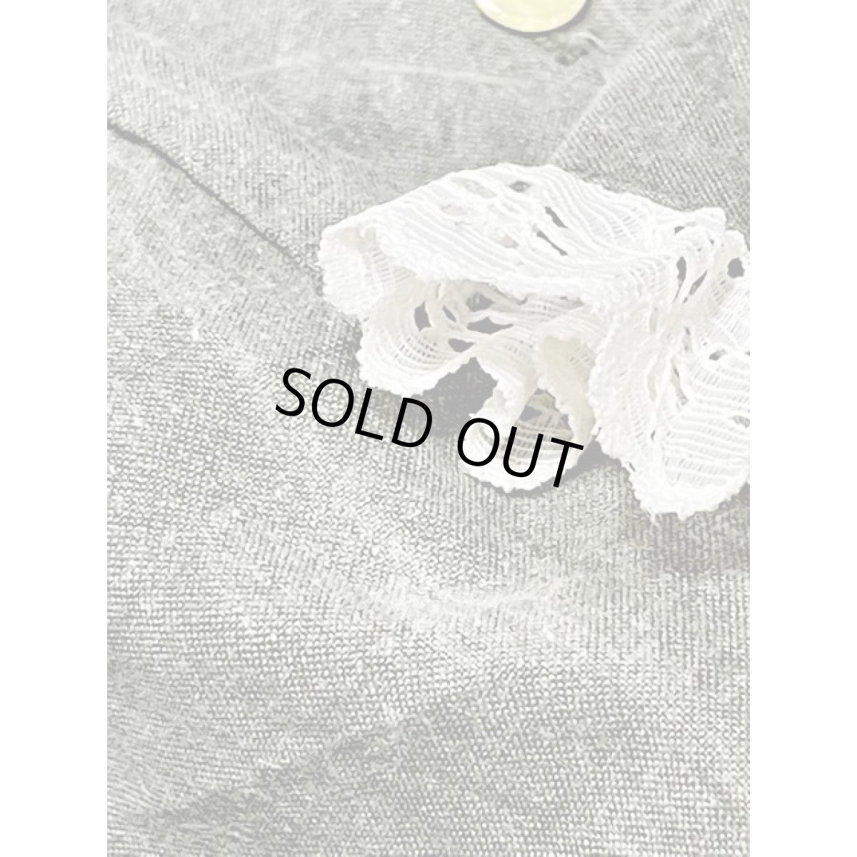 画像9: アメリカ古着 スカート ヴィンテージ レース シワ加工 カーキ レトロ (9)