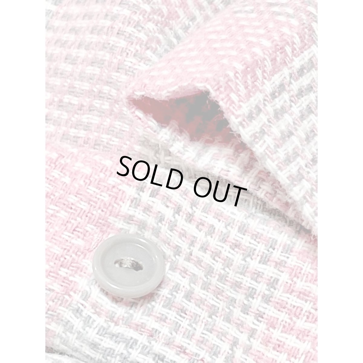 画像10: アメリカ古着 スカート チェック 前開き レトロ ピンク グレー (10)