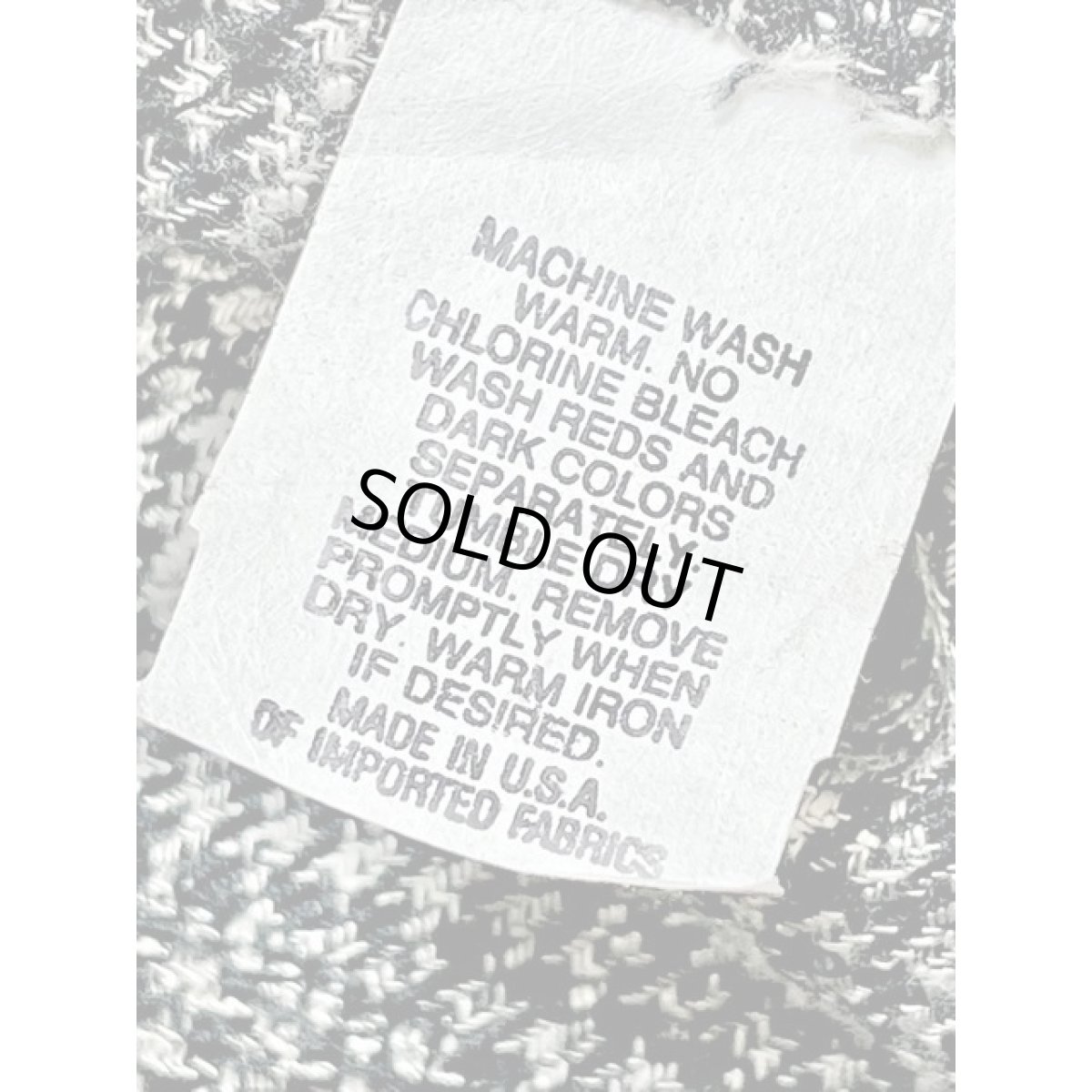 画像9: アメリカ古着 スカート ヴィンテージ 千鳥格子 モノトーン レトロ (9)