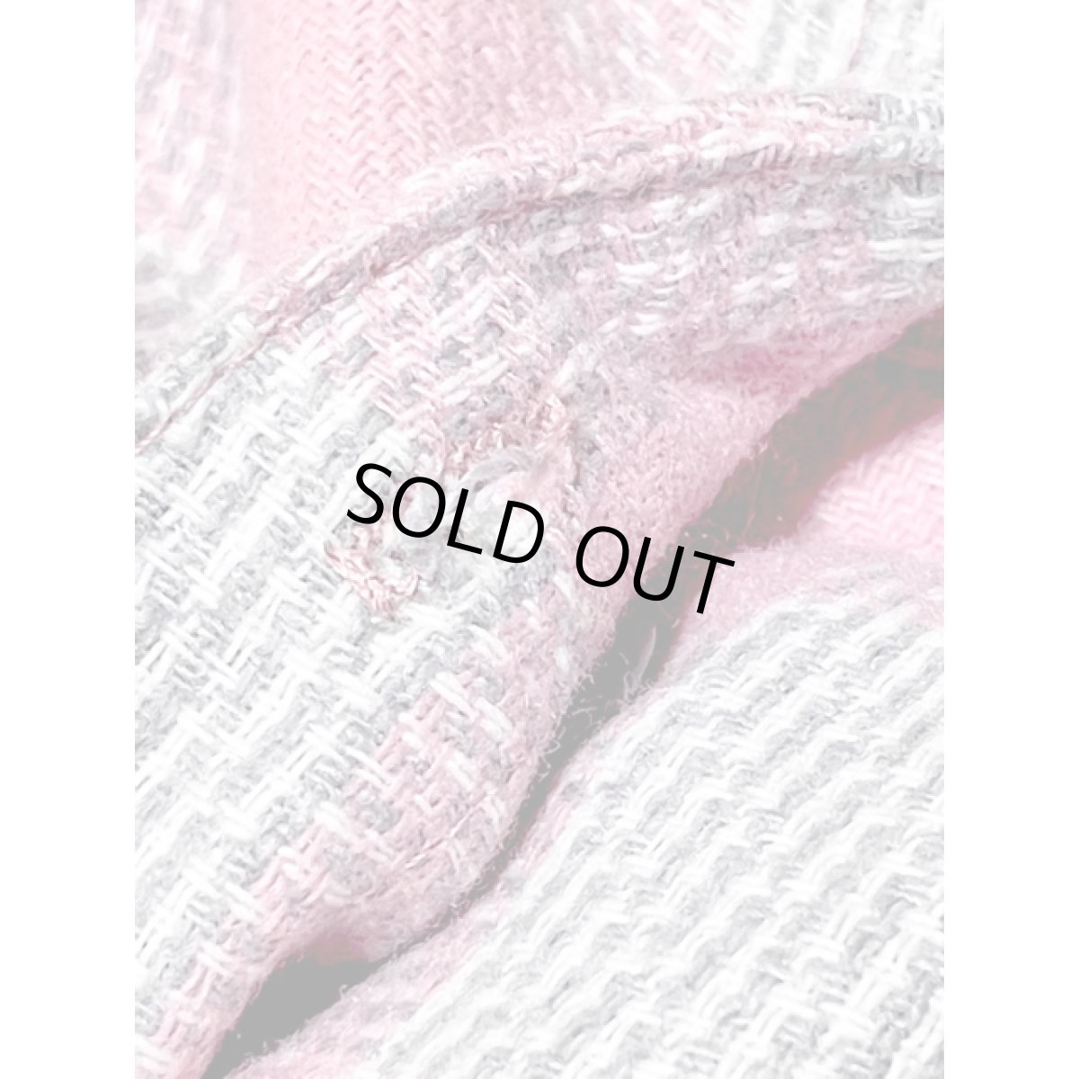 画像12: アメリカ古着 スカート チェック 前開き レトロ ピンク グレー (12)